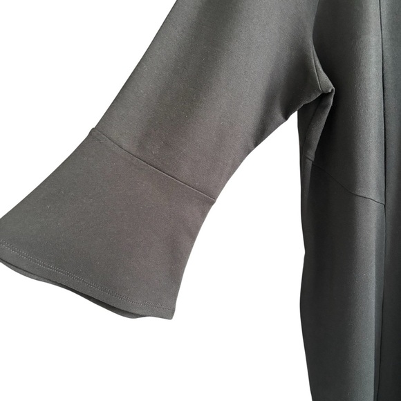 J. Jill Ponte Knit Black Dress Size Large Keyhole Back Office Workwear Stretch - Picture 4 of 16